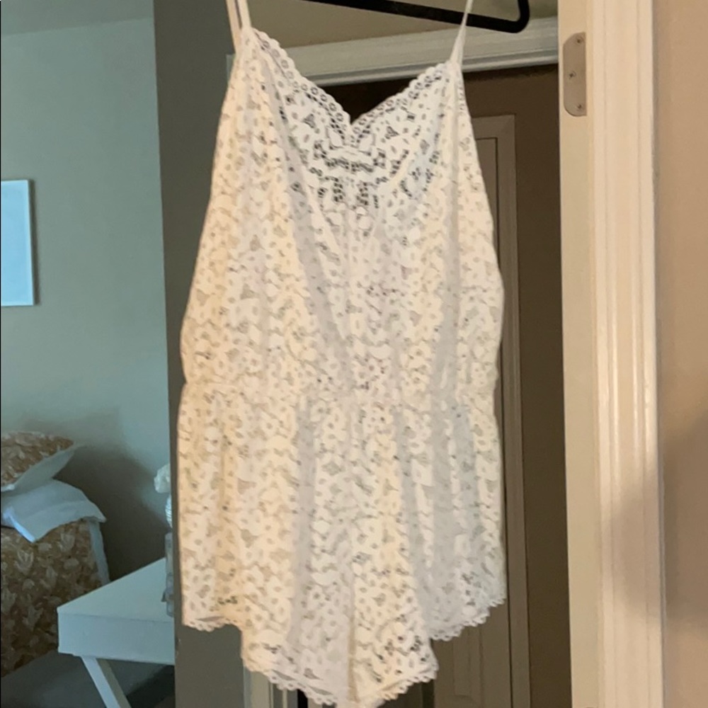 White lace romper